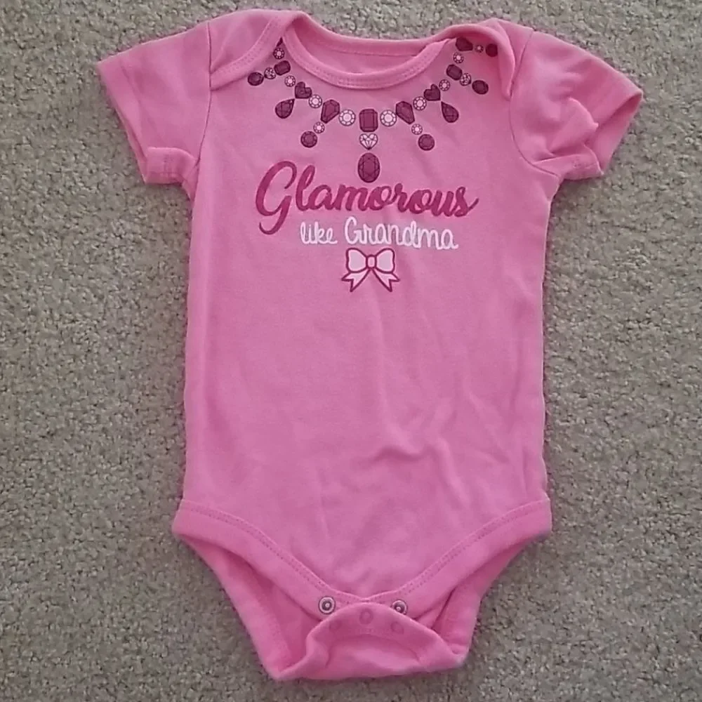3 for $10! Glamorous Like Grandma Pink Bodysuit Size 12 months